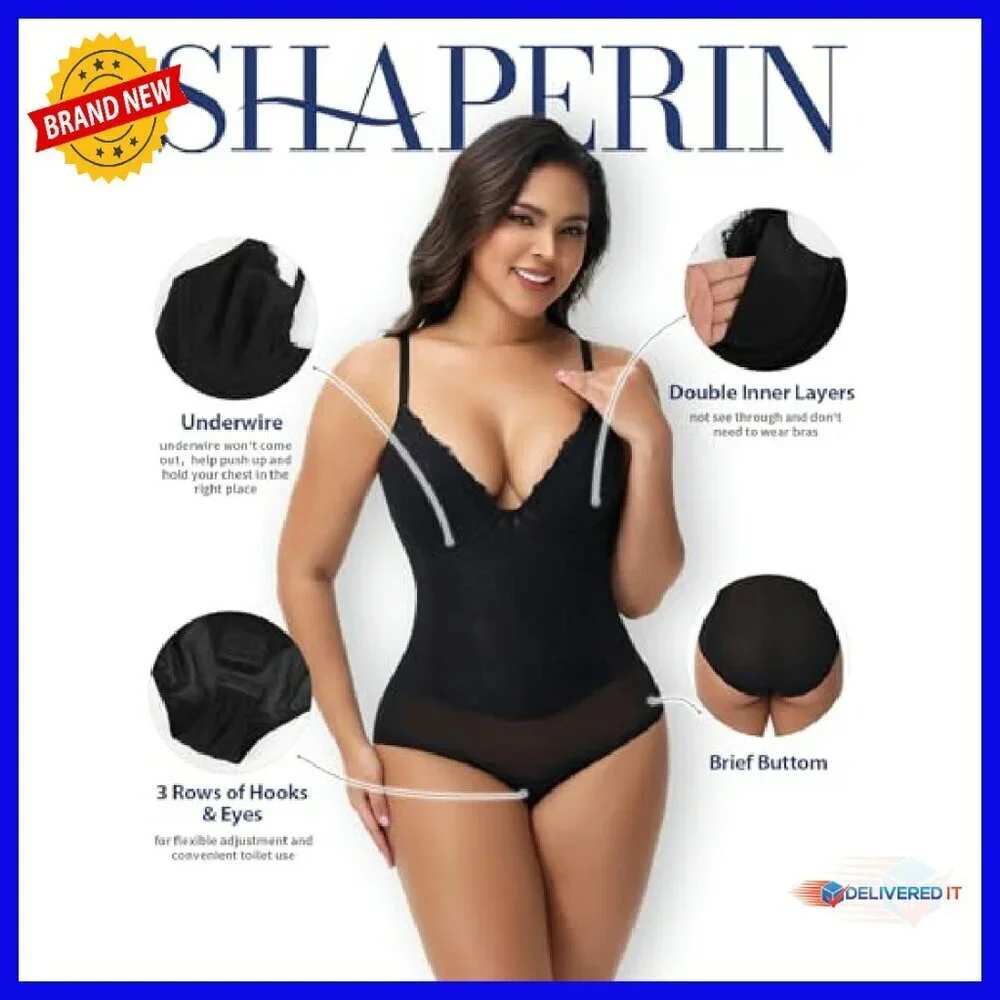 Lace Shapewear Bodysuit Tummy Control Corset Top Body Shaper